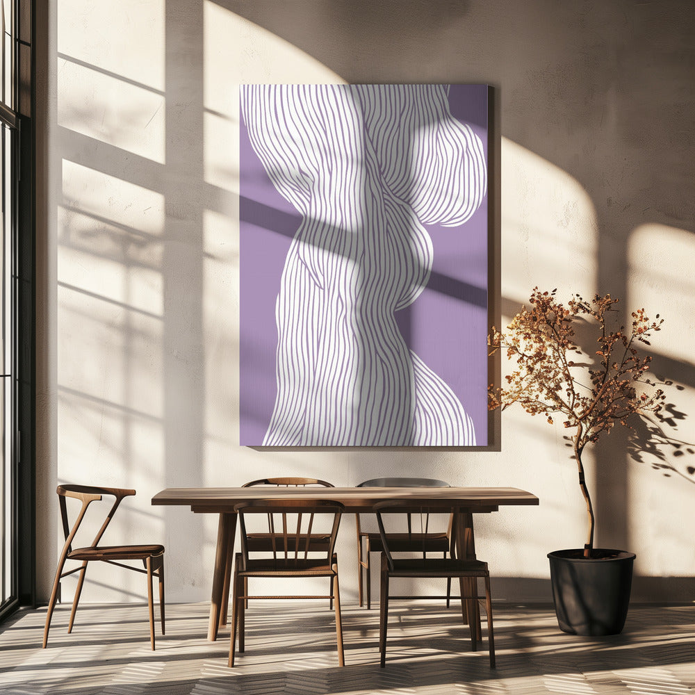 Gebogen lijnen stromen | Canvas