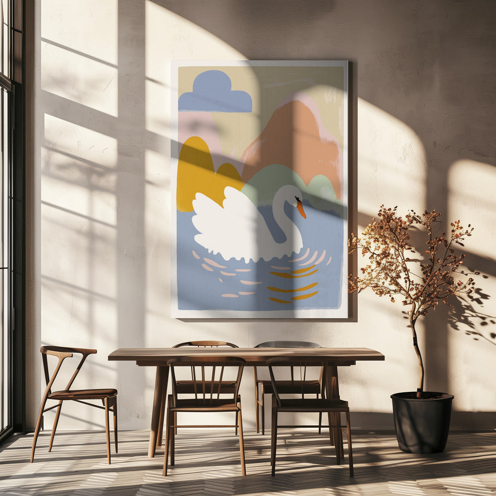 Zwanen droomlandschap | Canvas