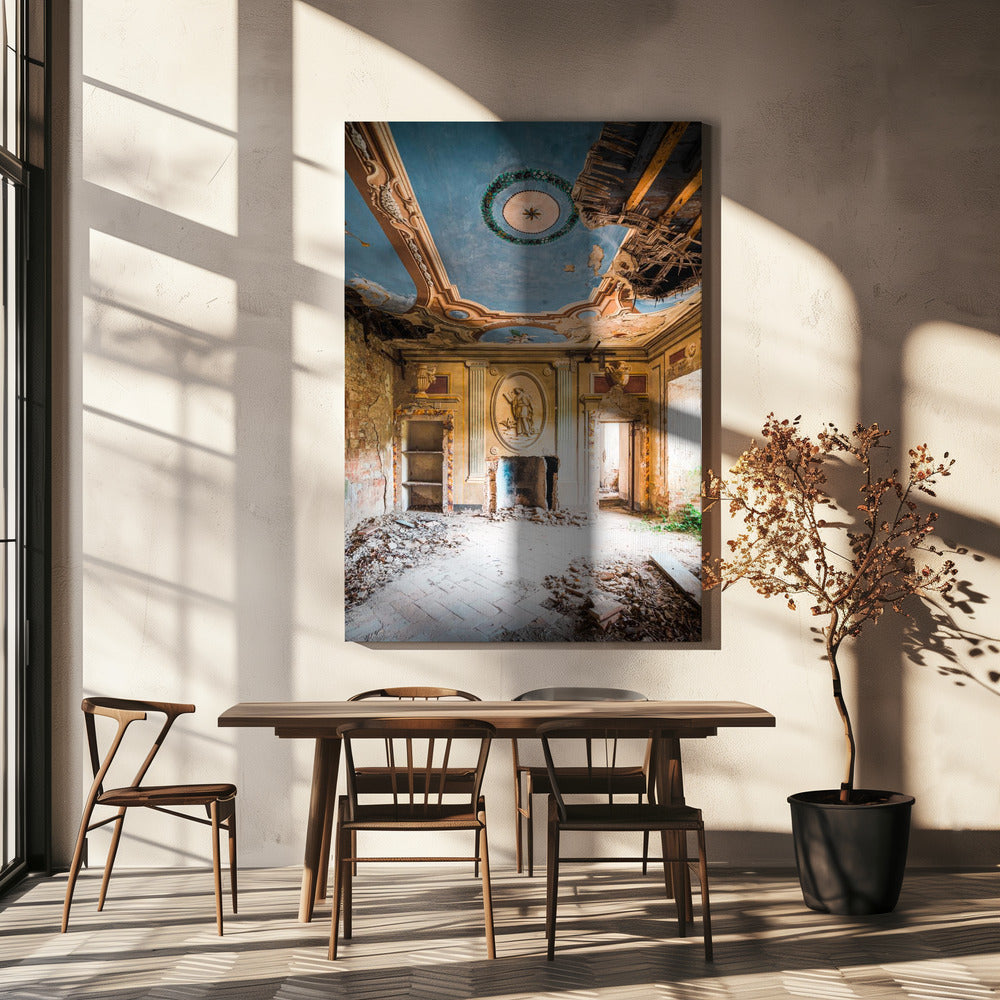 Verlaten villa met fresco | Canvas