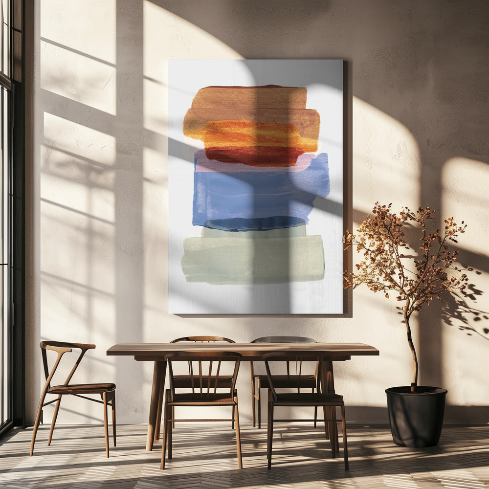 Abstracte penseelstreken 49 A1 | Canvas