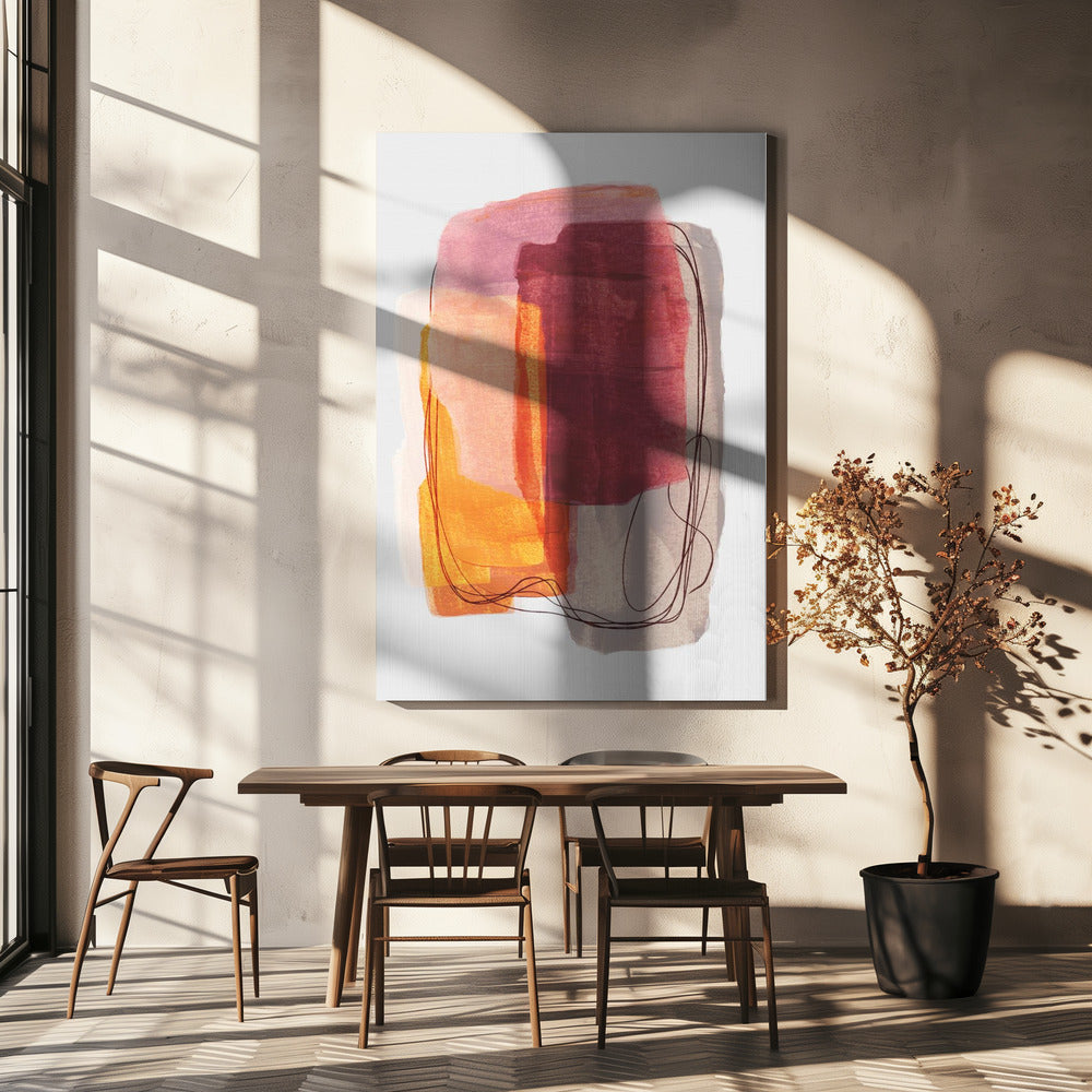 Abstracte penseelstreken 51 | Canvas