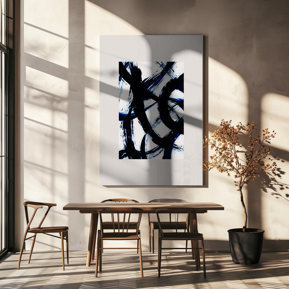Abstracte penseelstreken 98 | Canvas