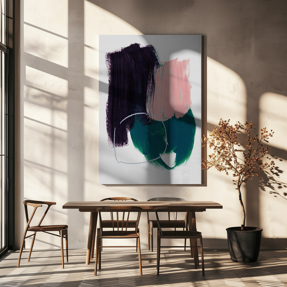 Abstracte penseelstreken 10 | Canvas