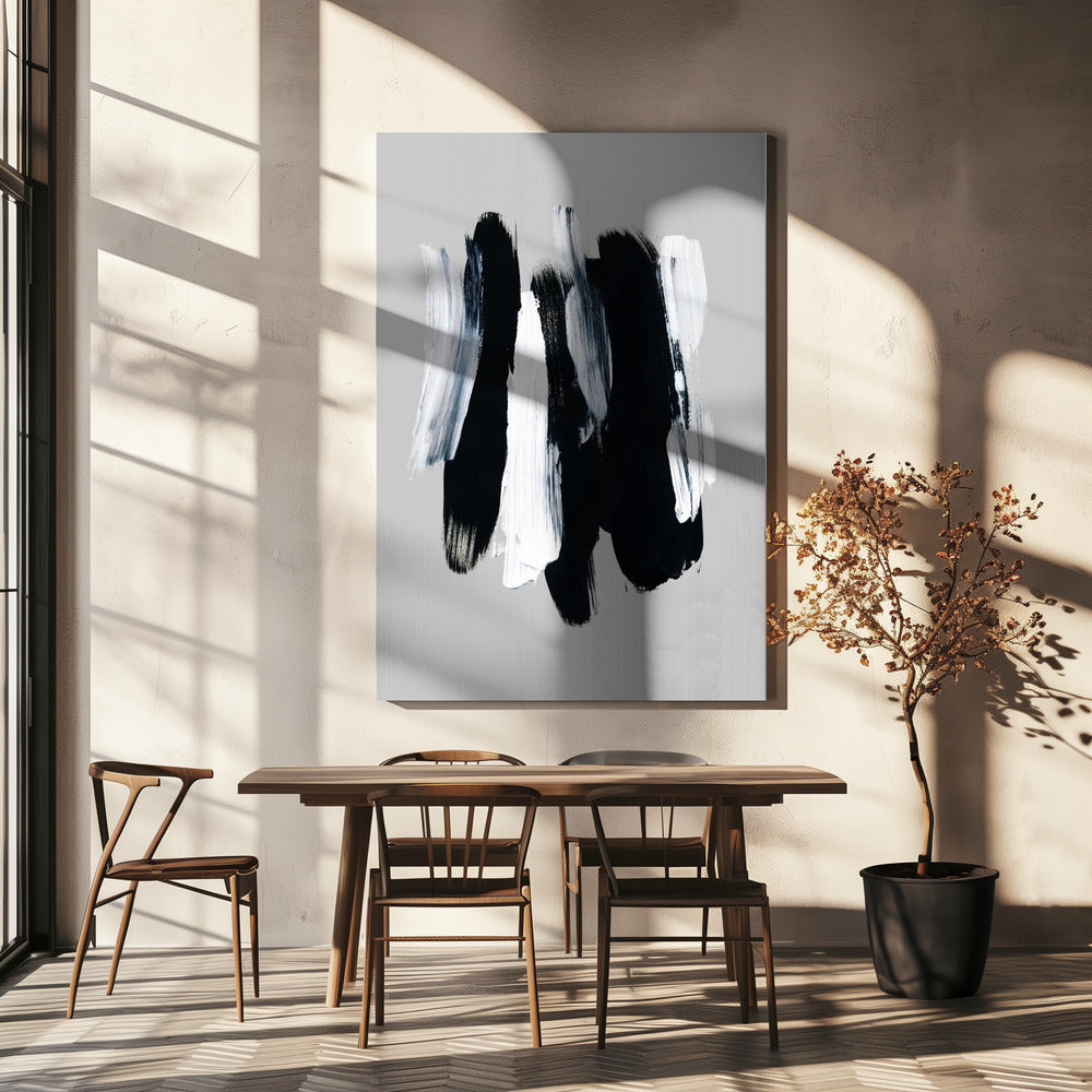 Abstracte penseelstreken 12 300 dpi | Canvas