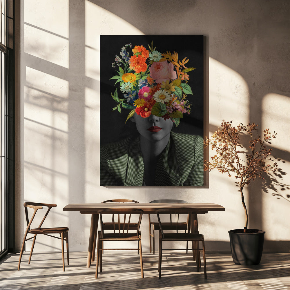 Green Vintage Bouquet | Canvas