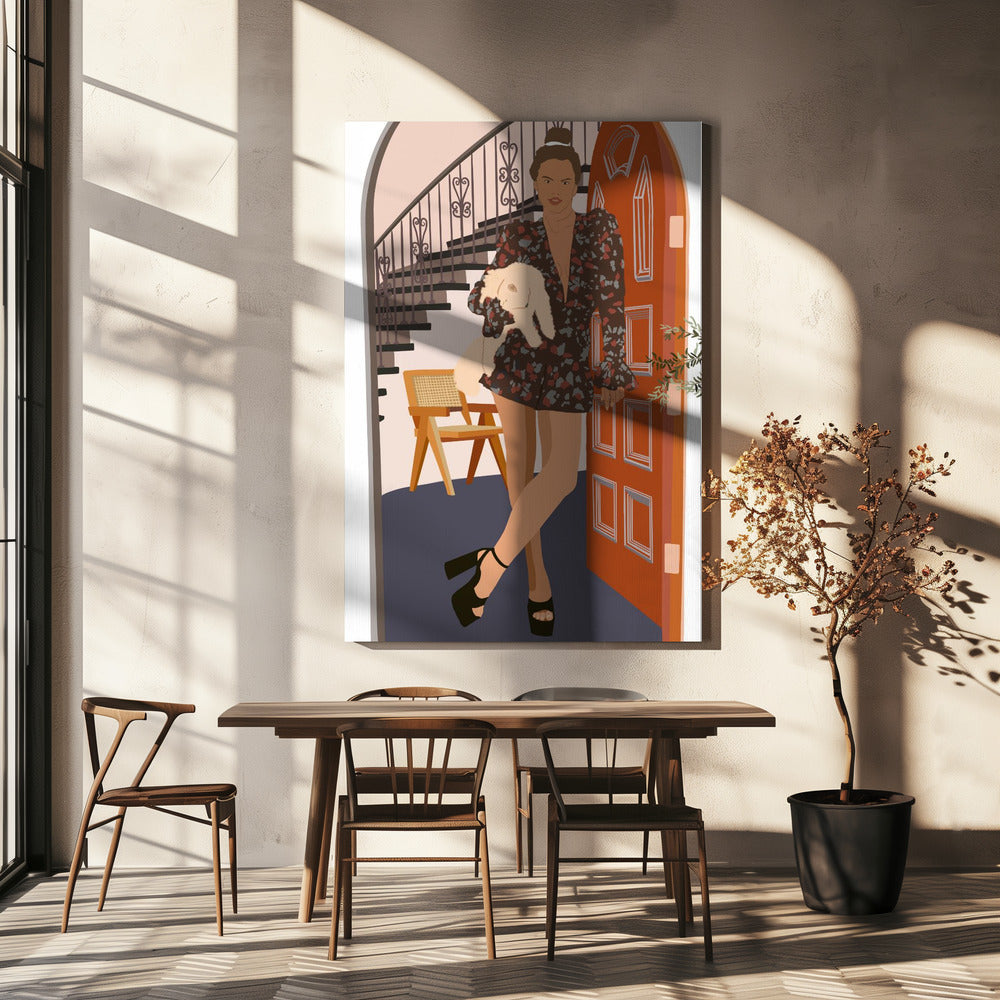 Chique aankomst | Canvas