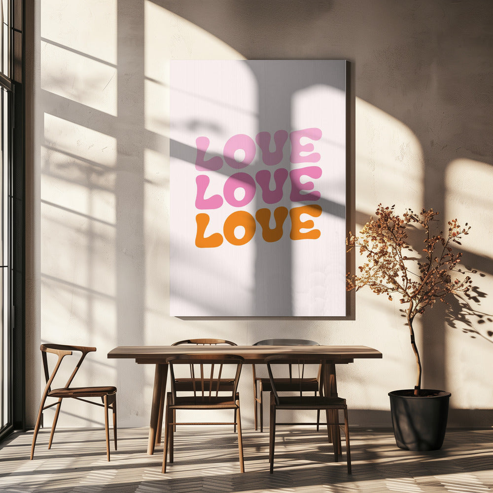 Retro Liefde | Canvas