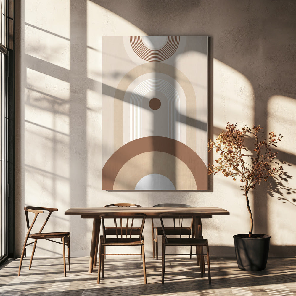 Beige Mid-Century Poster | Canvas