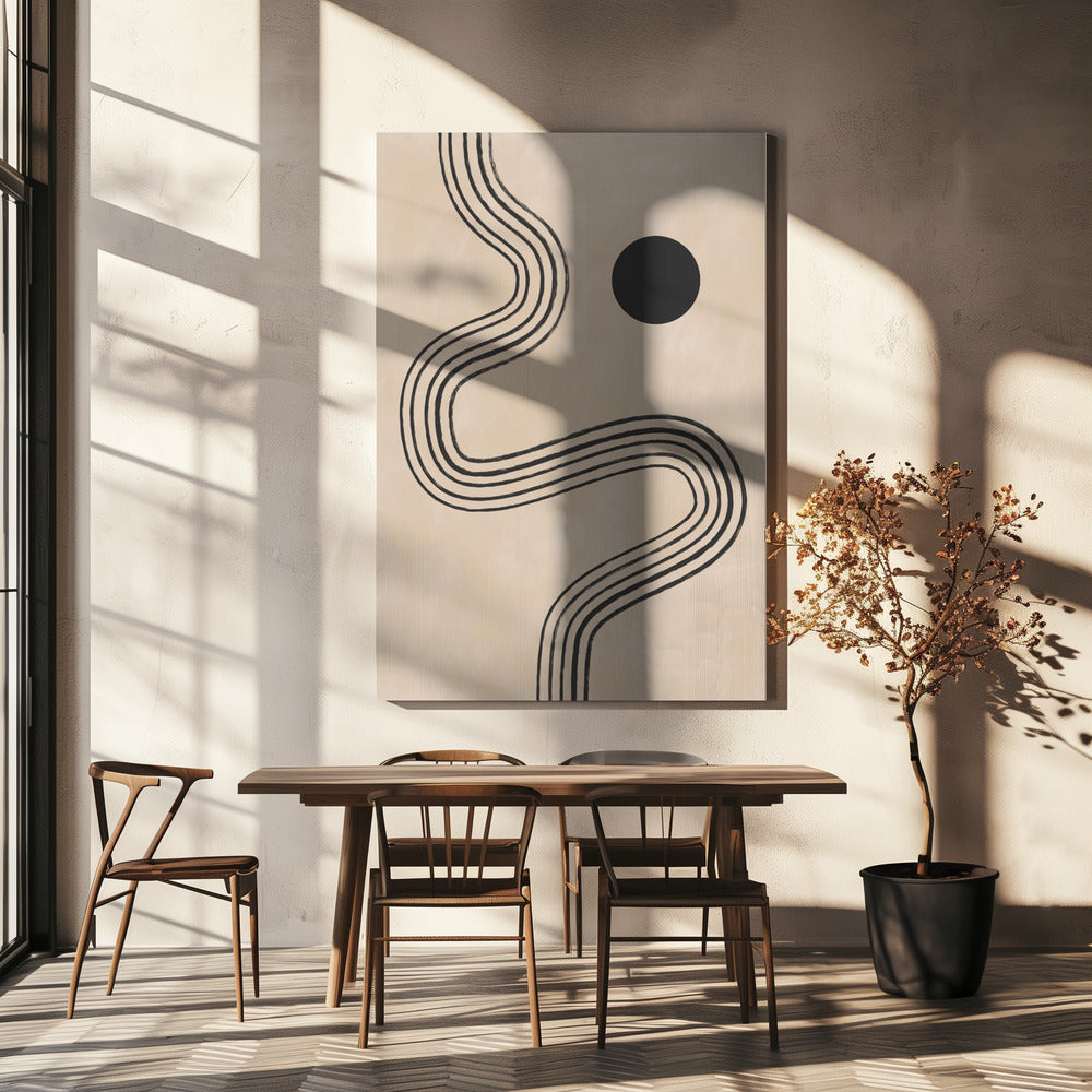 Krommen en bol | Canvas