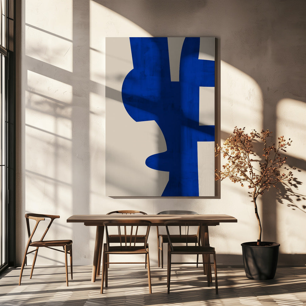 Schaduwen van Blauw | Canvas