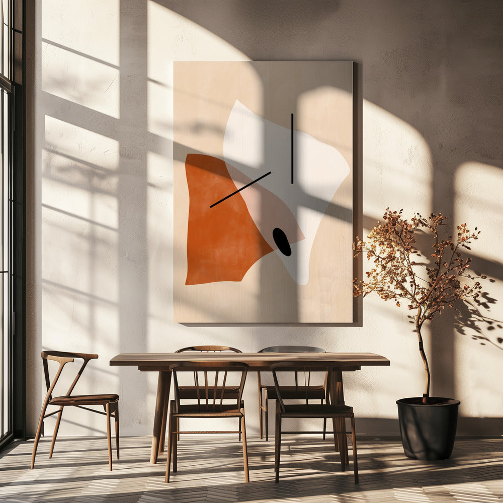 Geometrische vormen in aardse tinten | Canvas