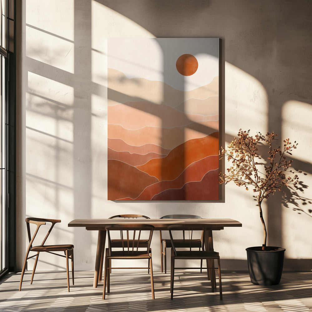 Woestijnzonsopgang | Canvas