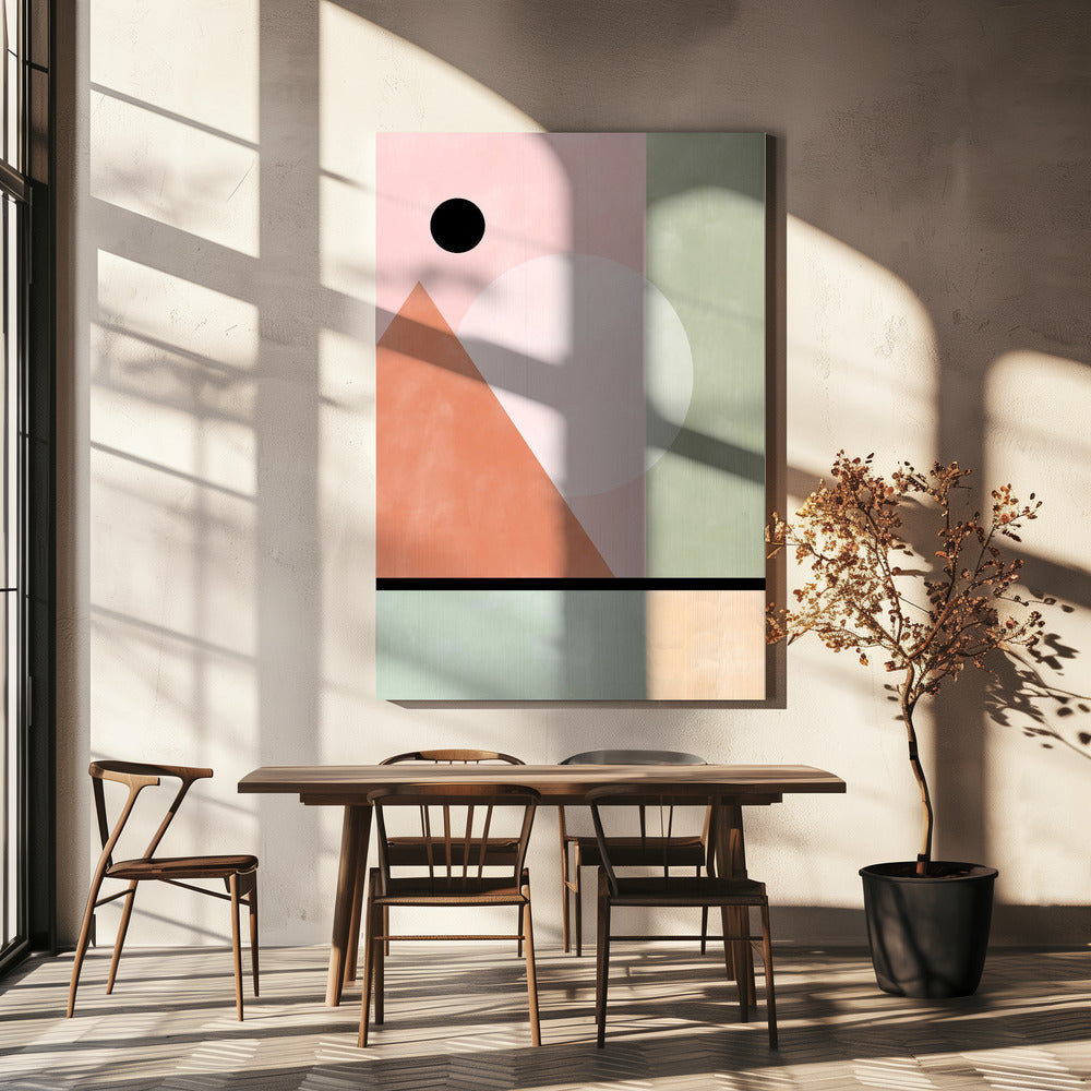 Geometrische vormen in pasteltinten | Canvas