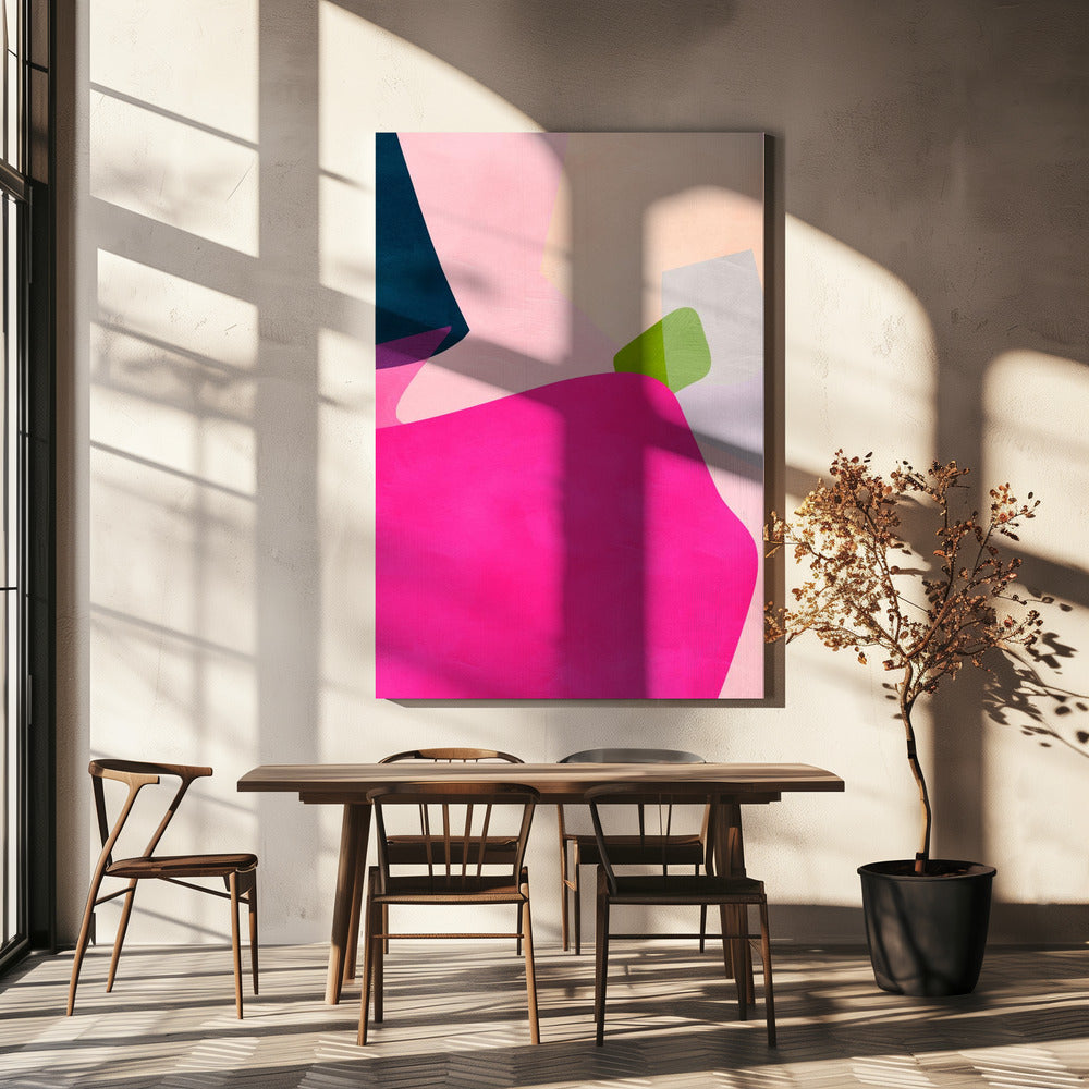 Roze pastelvorm | Canvas