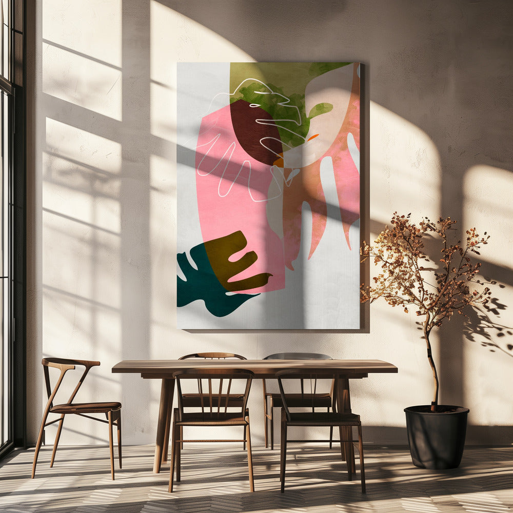 Bladeren uitgesneden | Canvas