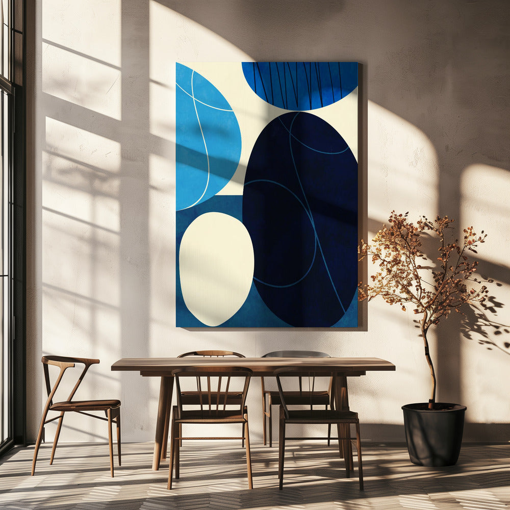 Vormen Spelen3 3blauw | Canvas