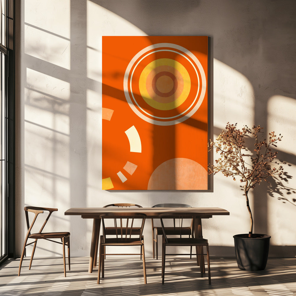 Lente Mid Rhapsody Oranje 4 | Canvas
