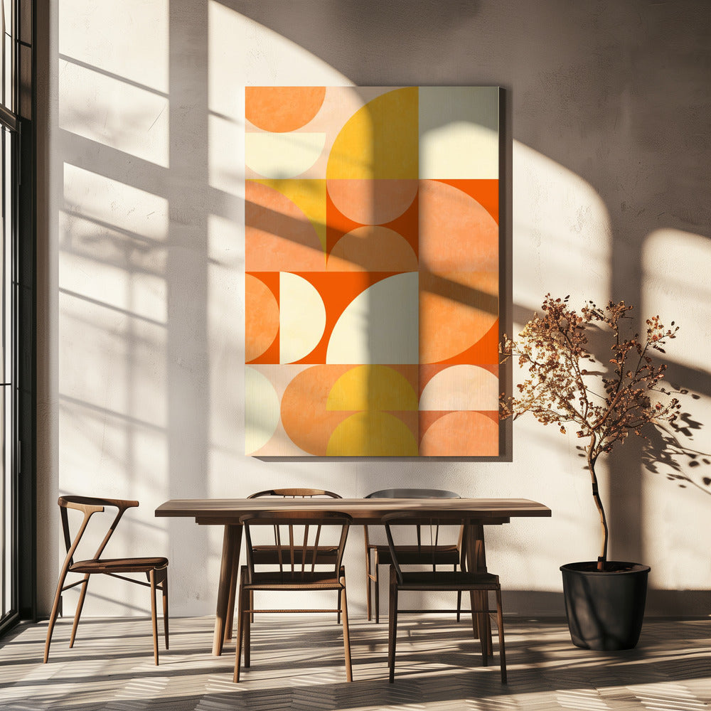 Lente Mid Rhapsody Oranje 3 | Canvas