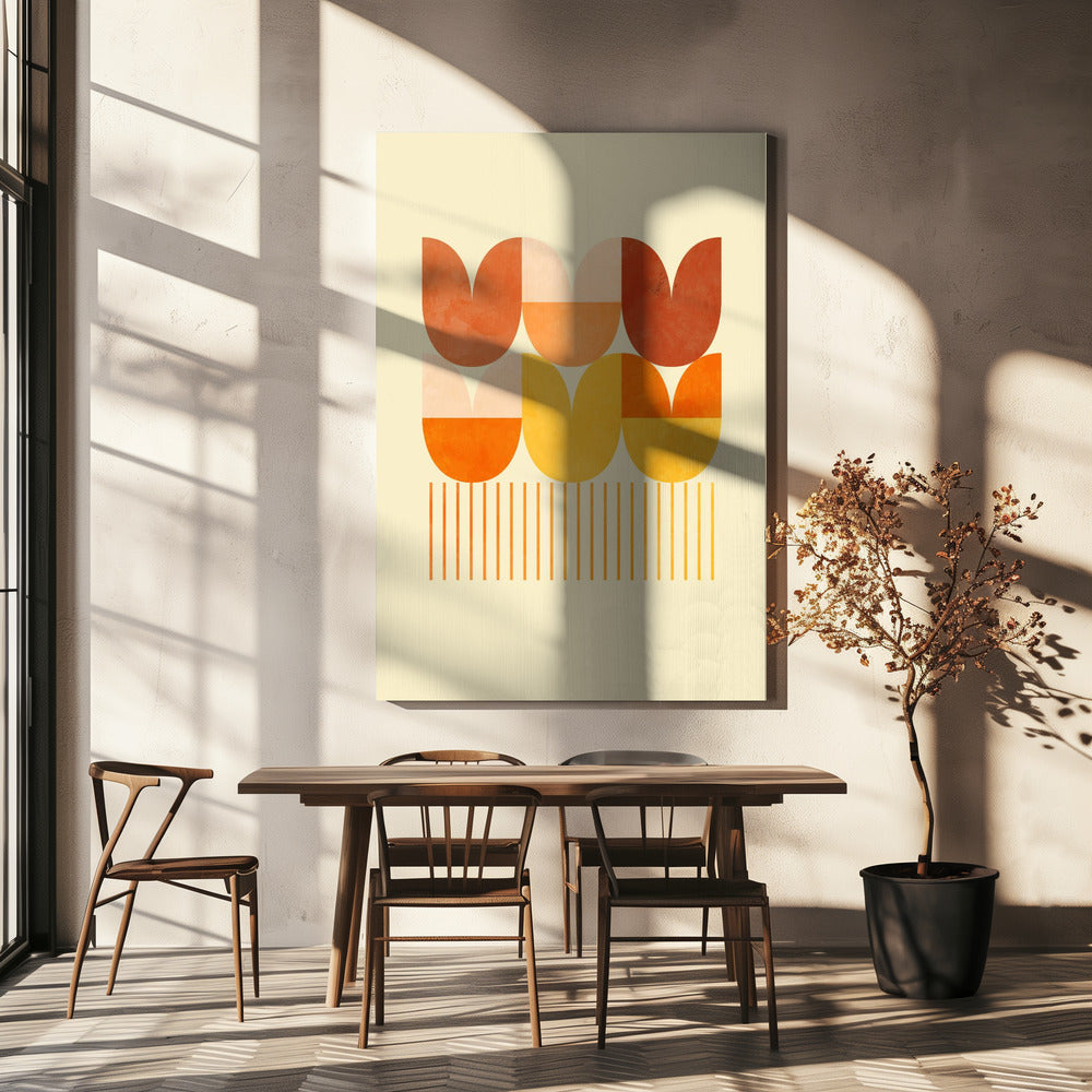 Lente Mid Rhapsody Oranje 1 | Canvas