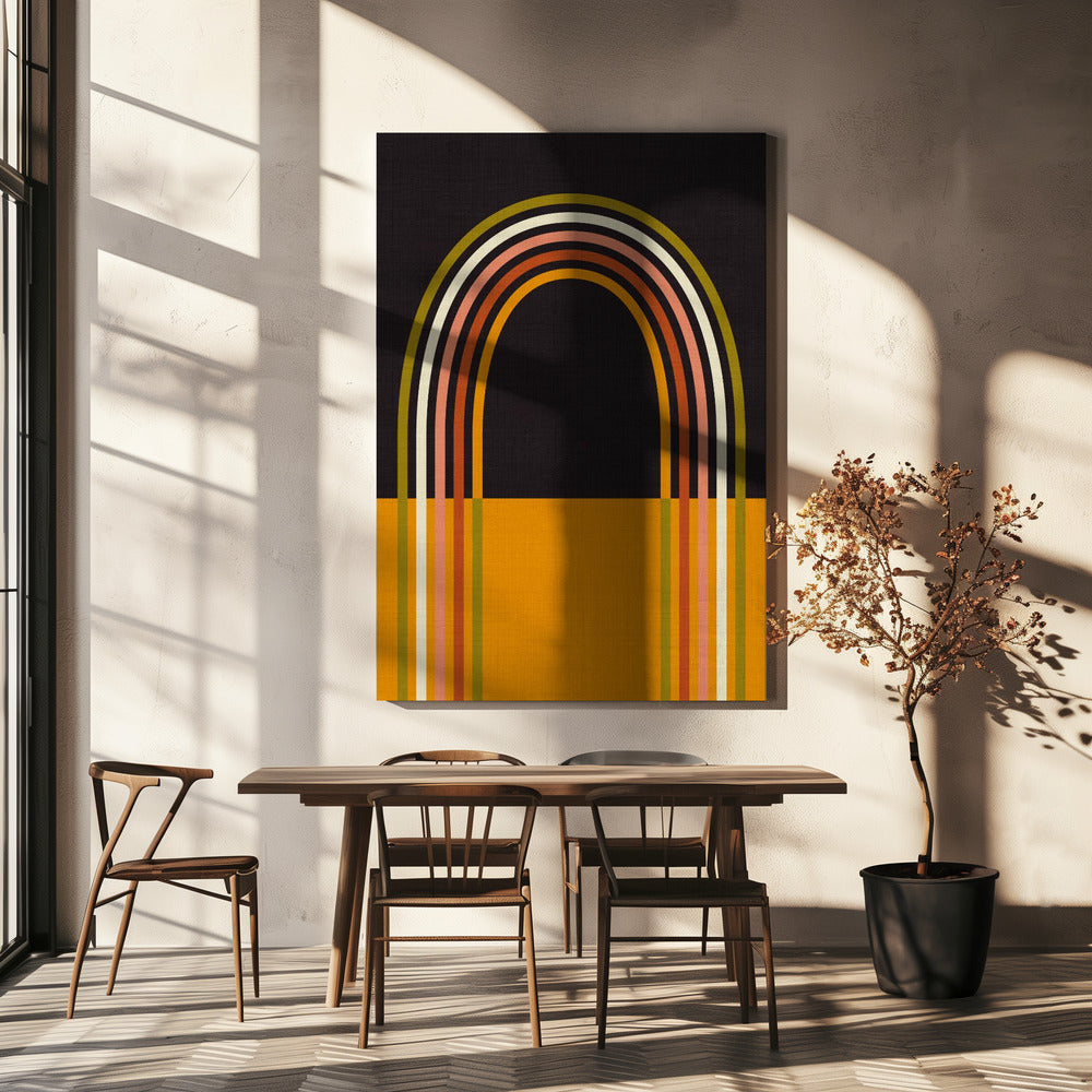 Geo Shapes Herfst 21 Regenboogboog | Canvas