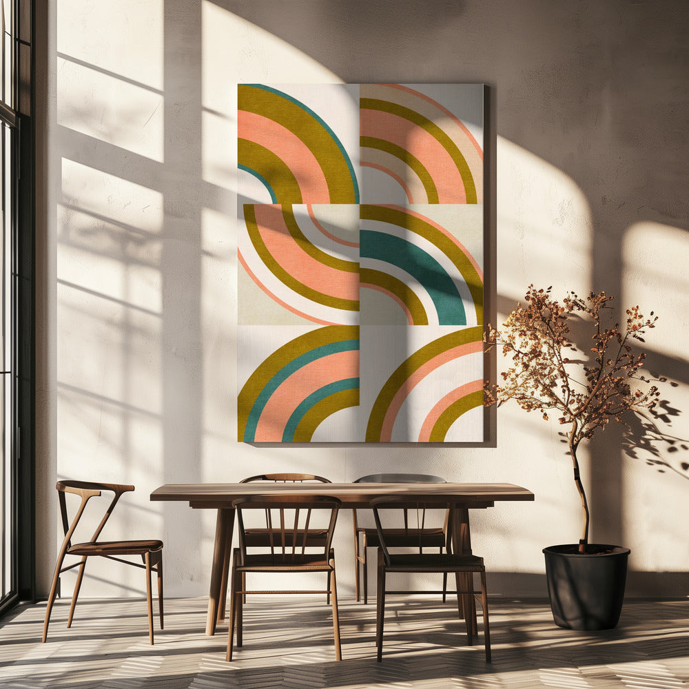 Regenboogzonnen 10 | Canvas