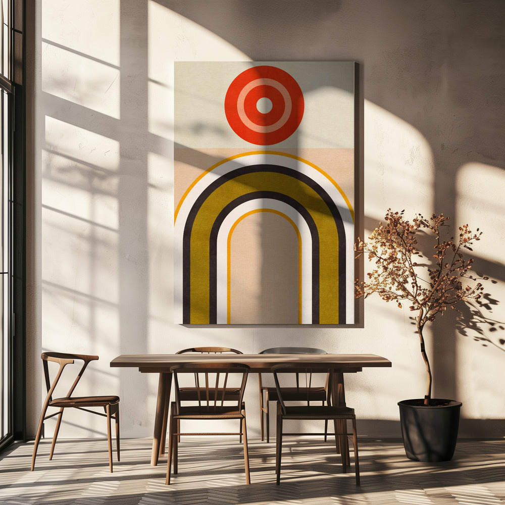 Regenboogzonnen 9 | Canvas