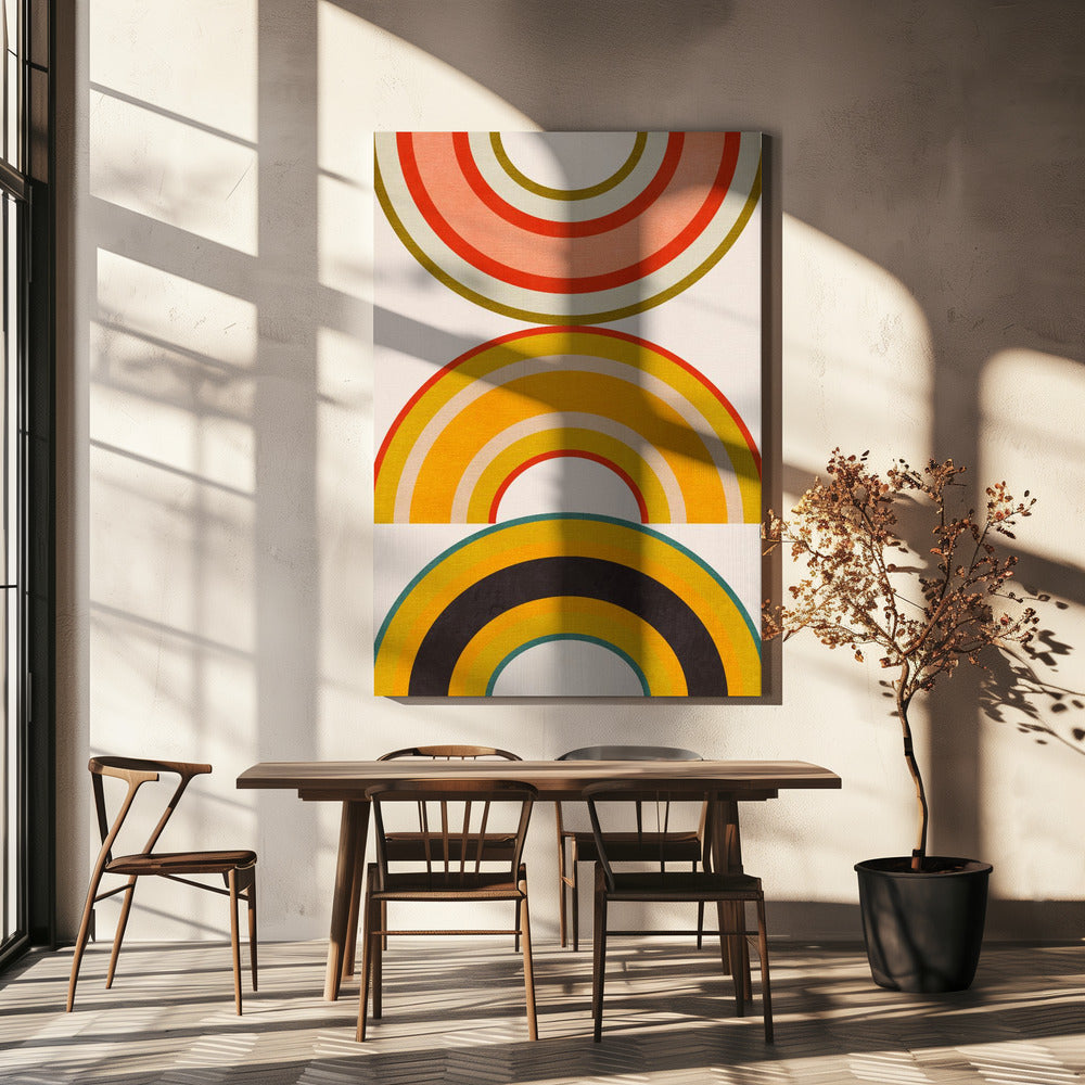 Regenboogzonnen 6 | Canvas