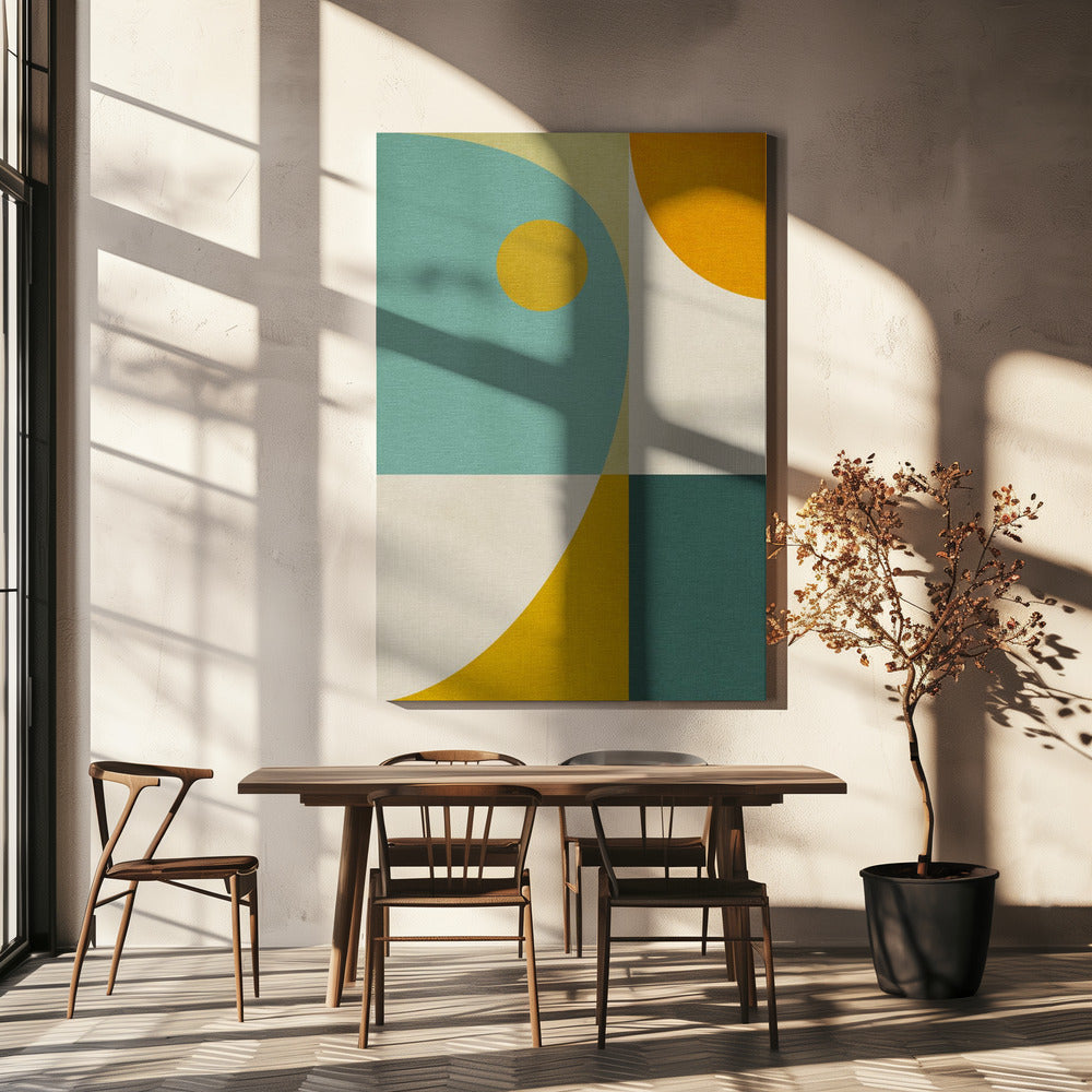 Regenboog Plus Vormen10 | Canvas