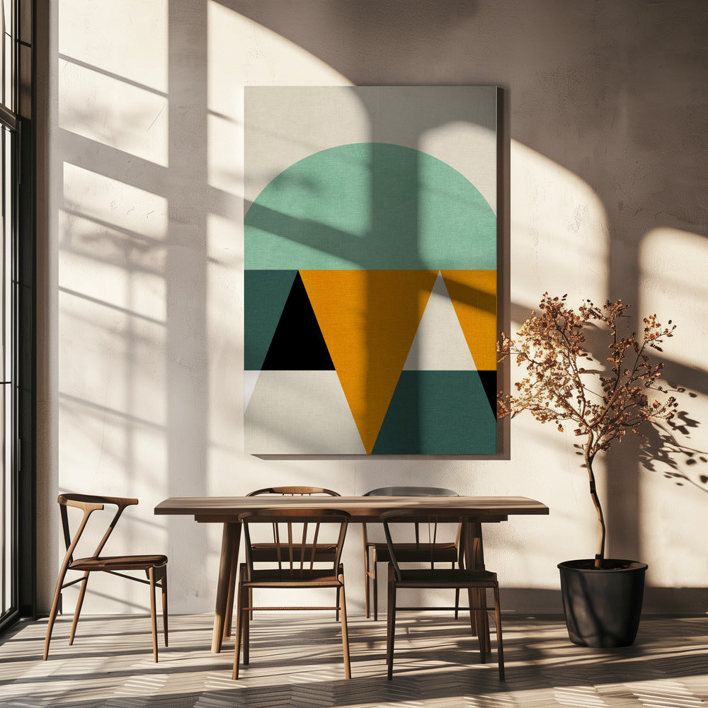Regenboog Plus Vormen4 | Canvas