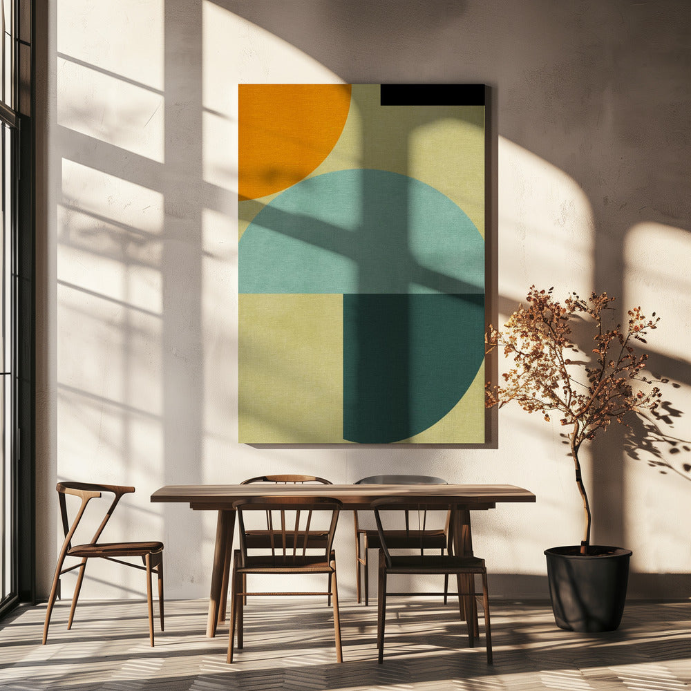 Regenboog Plus Vormen3 | Canvas