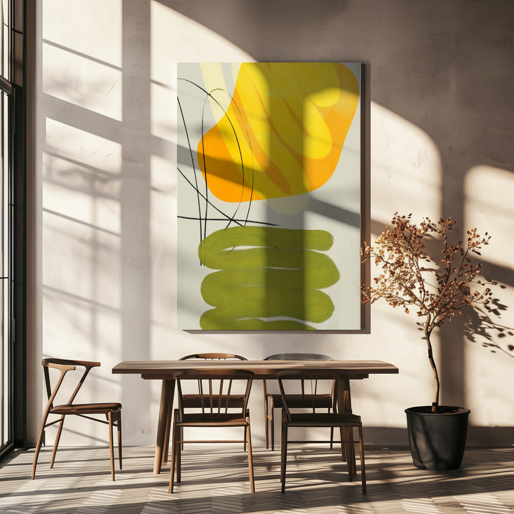 Geschilderde lijnen 11 kopieën | Canvas