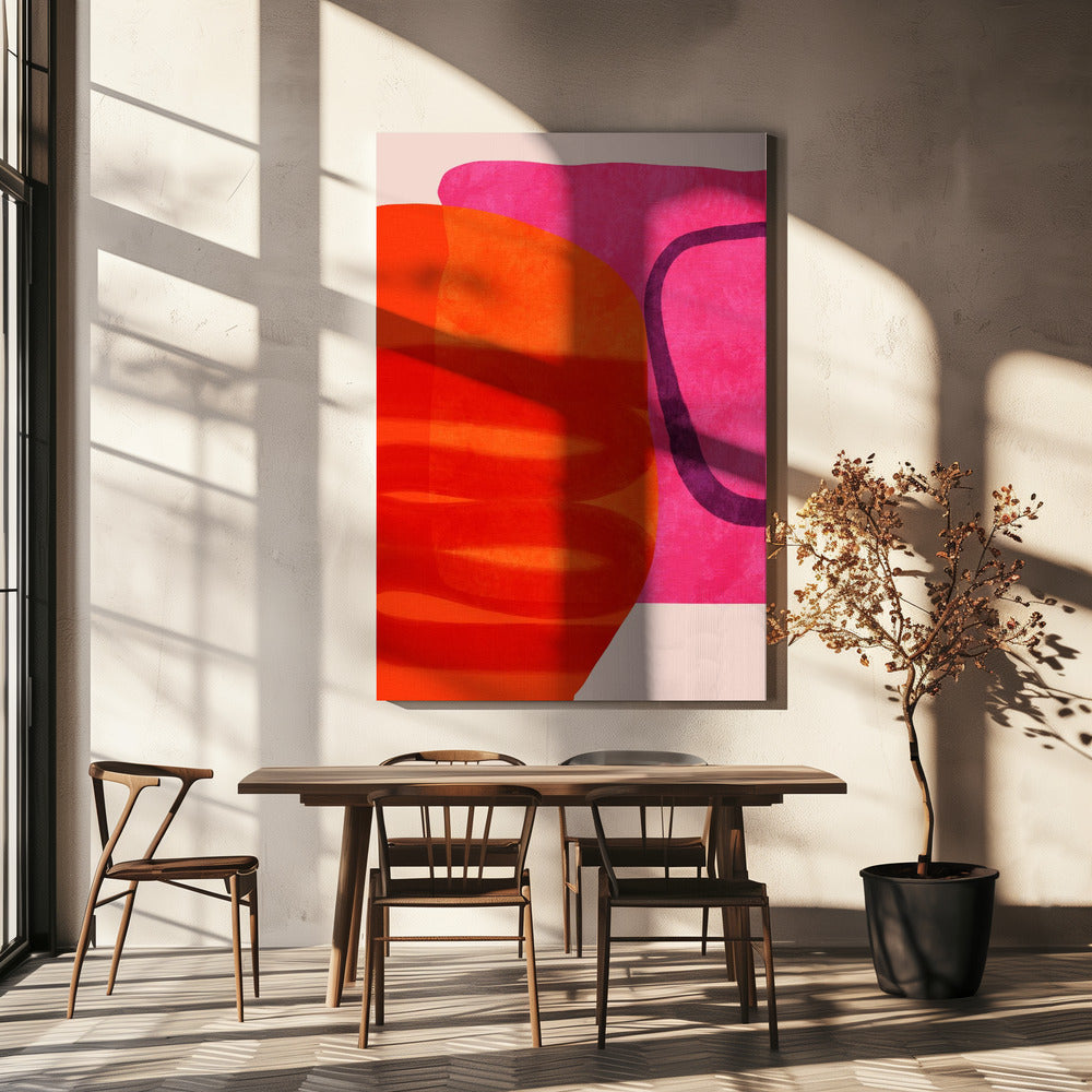 Geschilderde lijnen 4 Kopie | Canvas