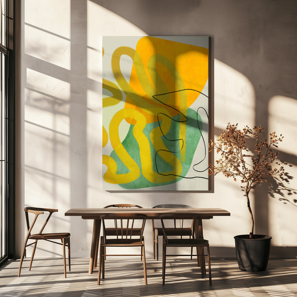 Geschilderde lijnen 8 Kopie | Canvas