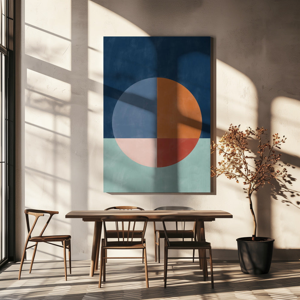 Een grote gesegmenteerde cirkel | Canvas