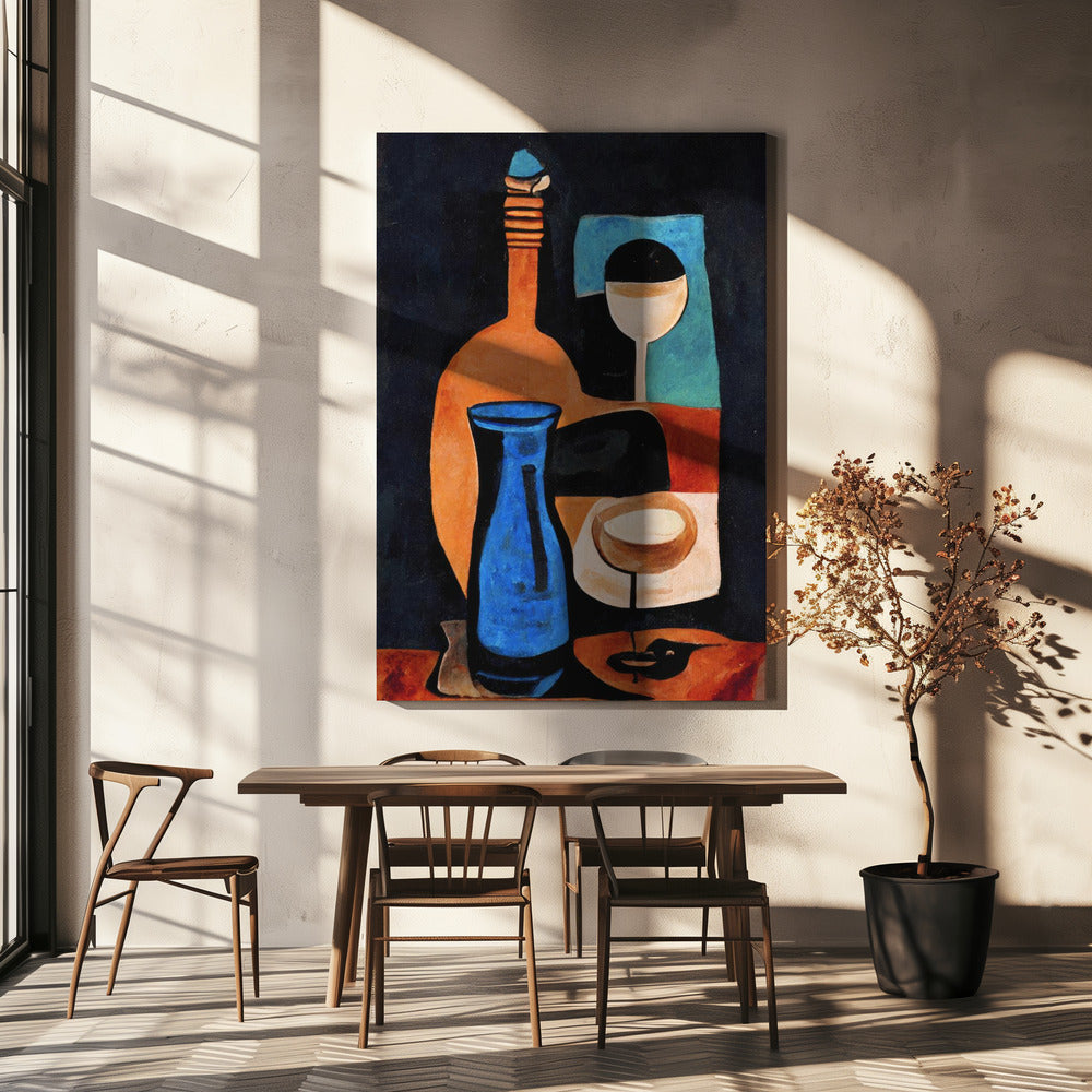 Stilleven met wijn | Canvas