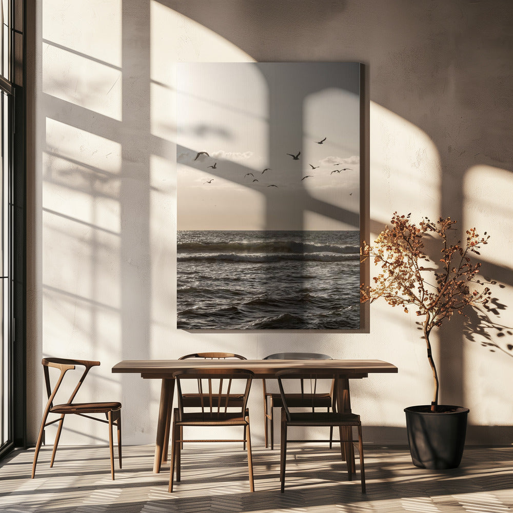 Vogels en de zee 3 | Canvas