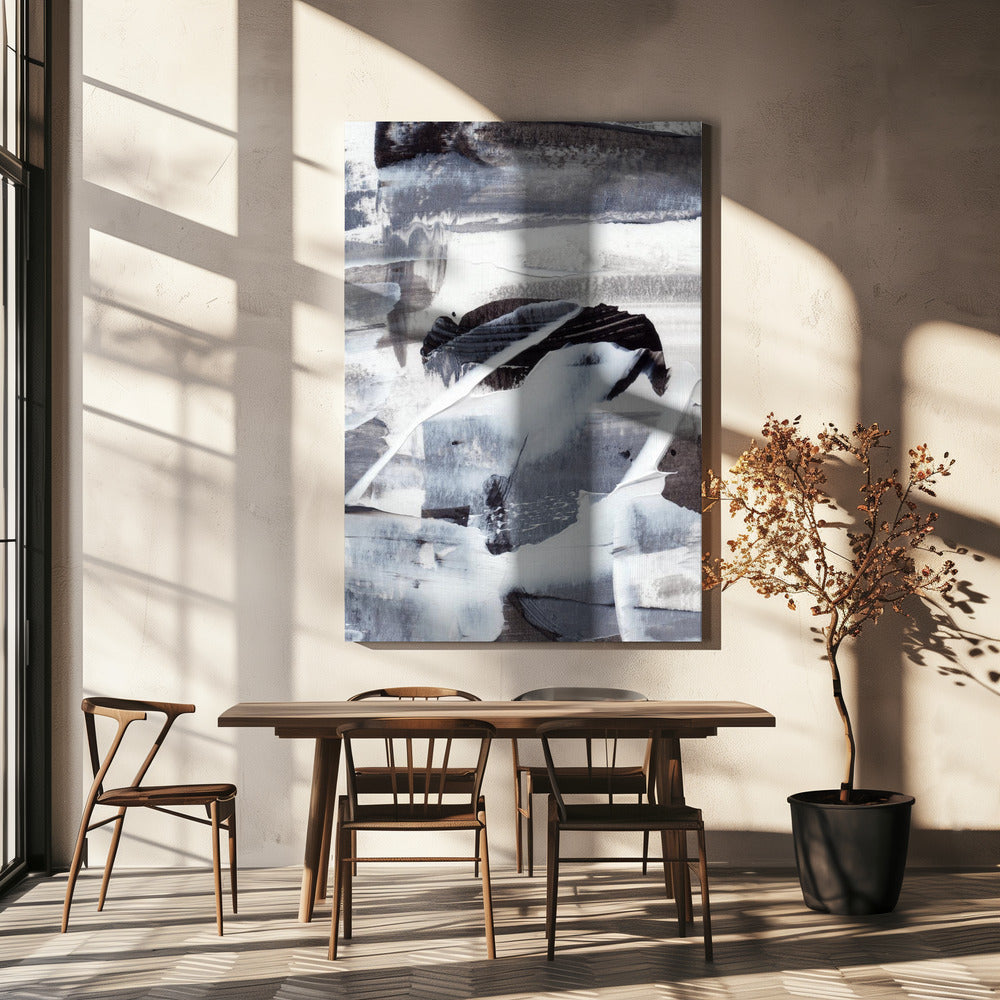 Monochrome Brushstrokes | Canvas