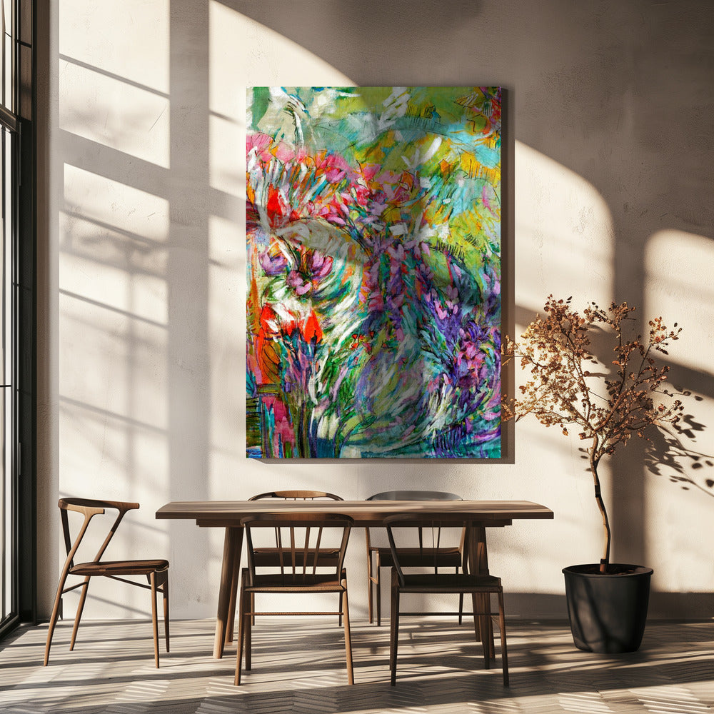 Roze bloesems abstract | Canvas