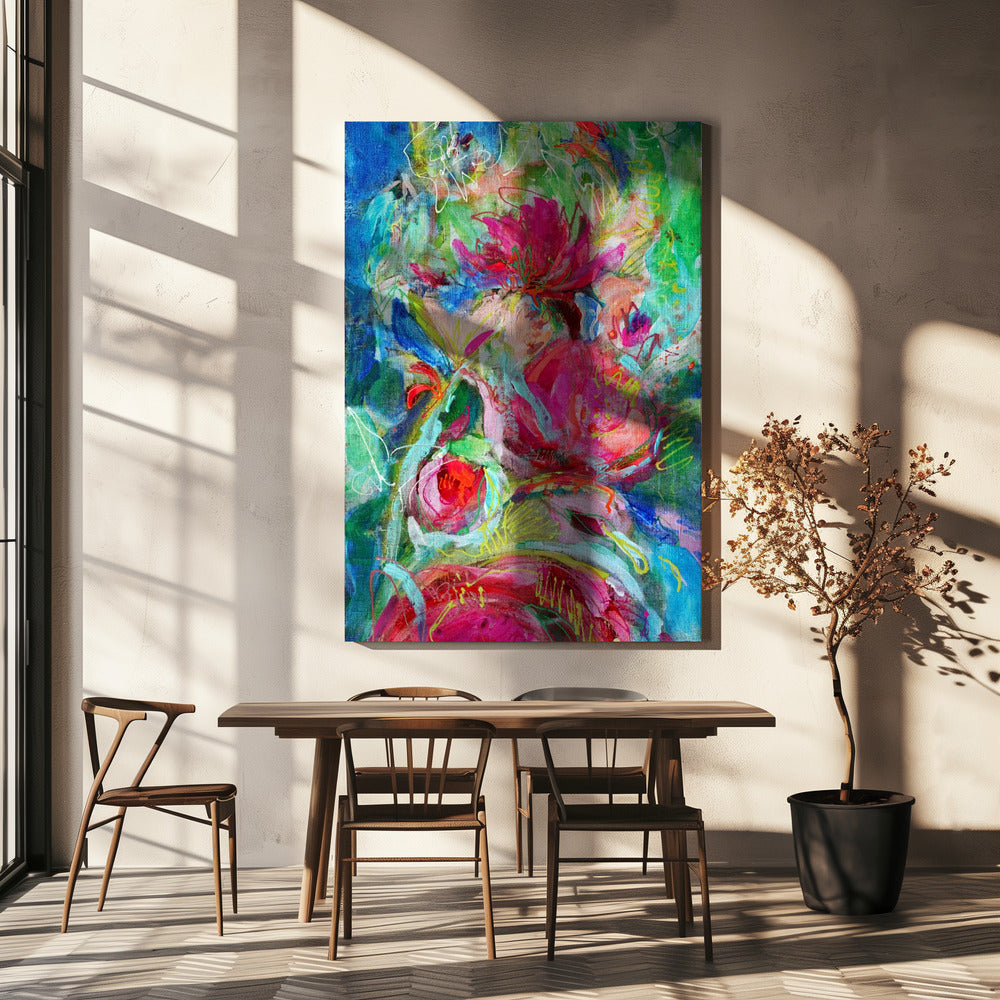 Levendige Bloemblaadjessymfonie | Canvas