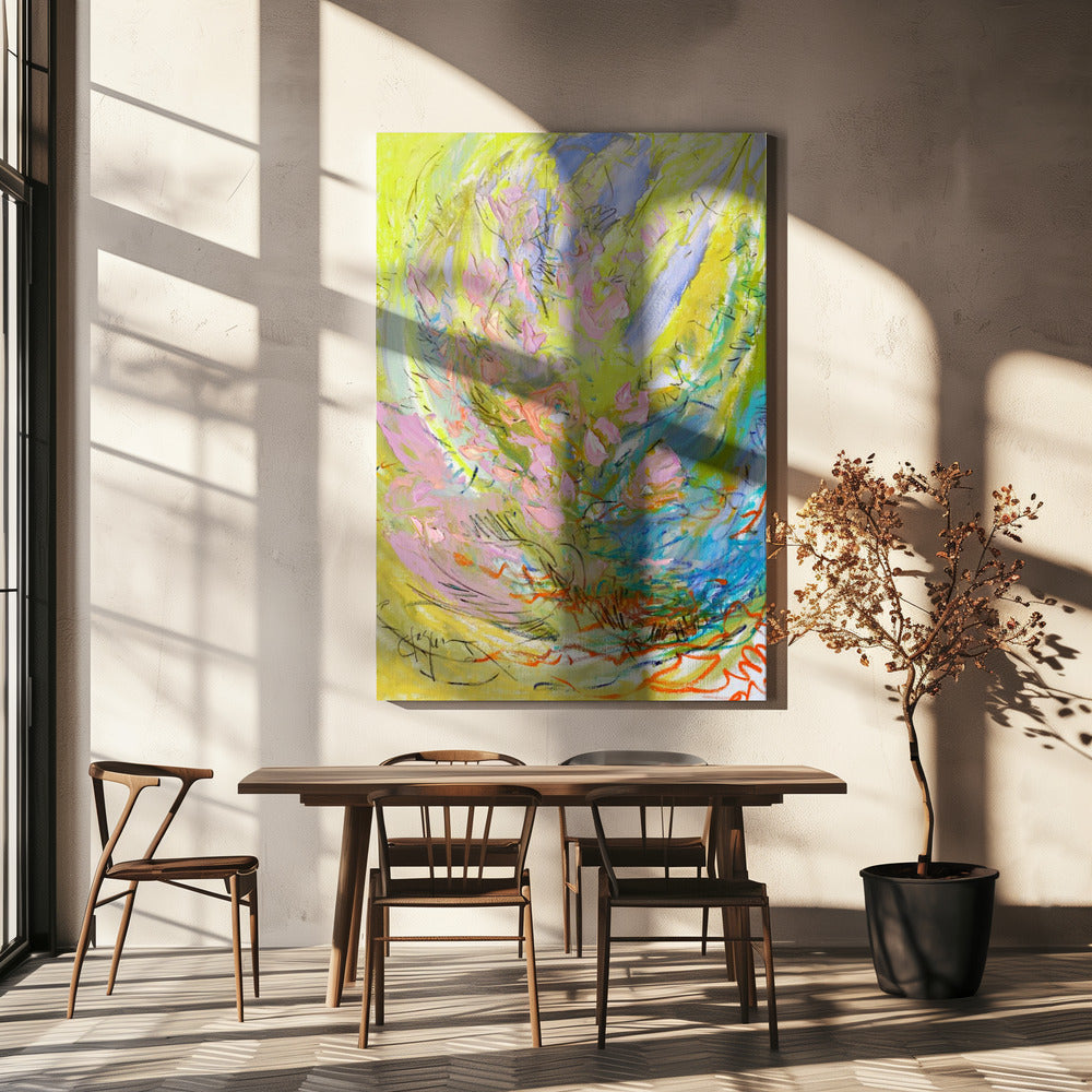 Werveling van bloemblaadjes | Canvas