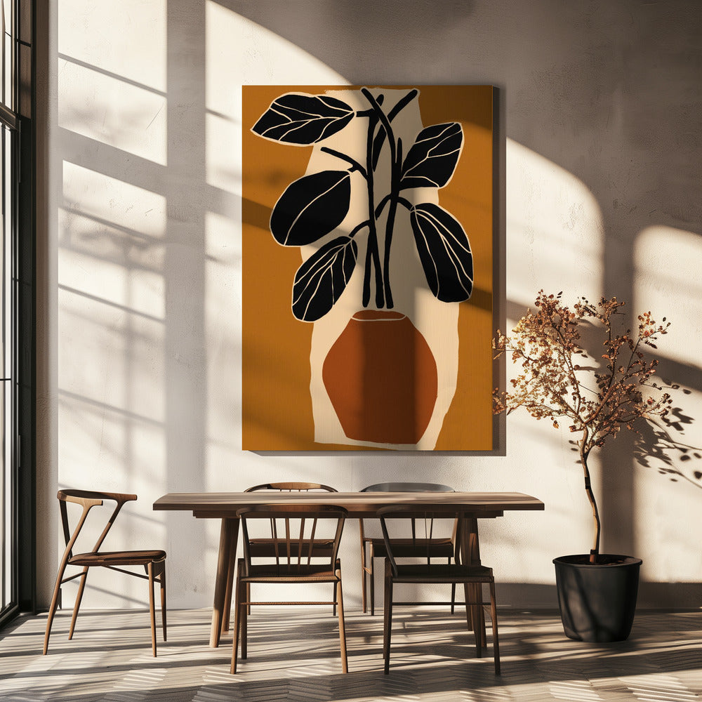 Vet bladsilhouet | Canvas