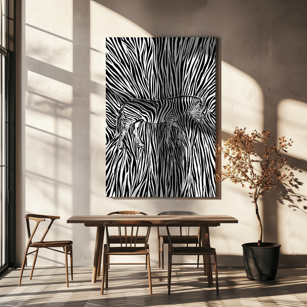 Afrikaanse zebra gestreepte camouflage | Canvas