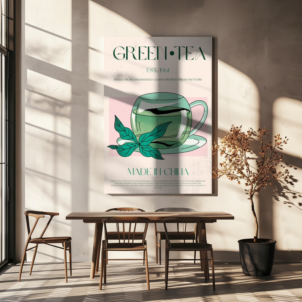 Groene thee oorsprong | Canvas