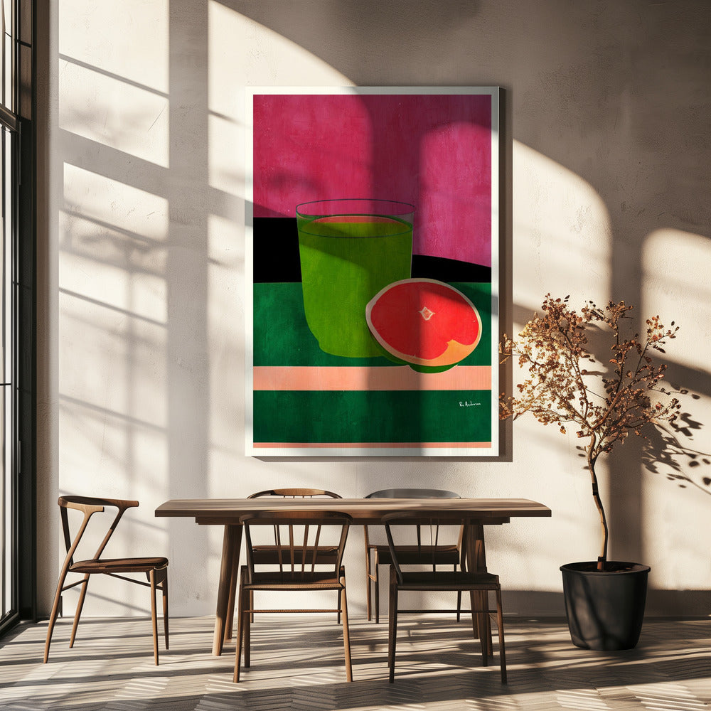 Roze, Kleine Grapefruit | Canvas
