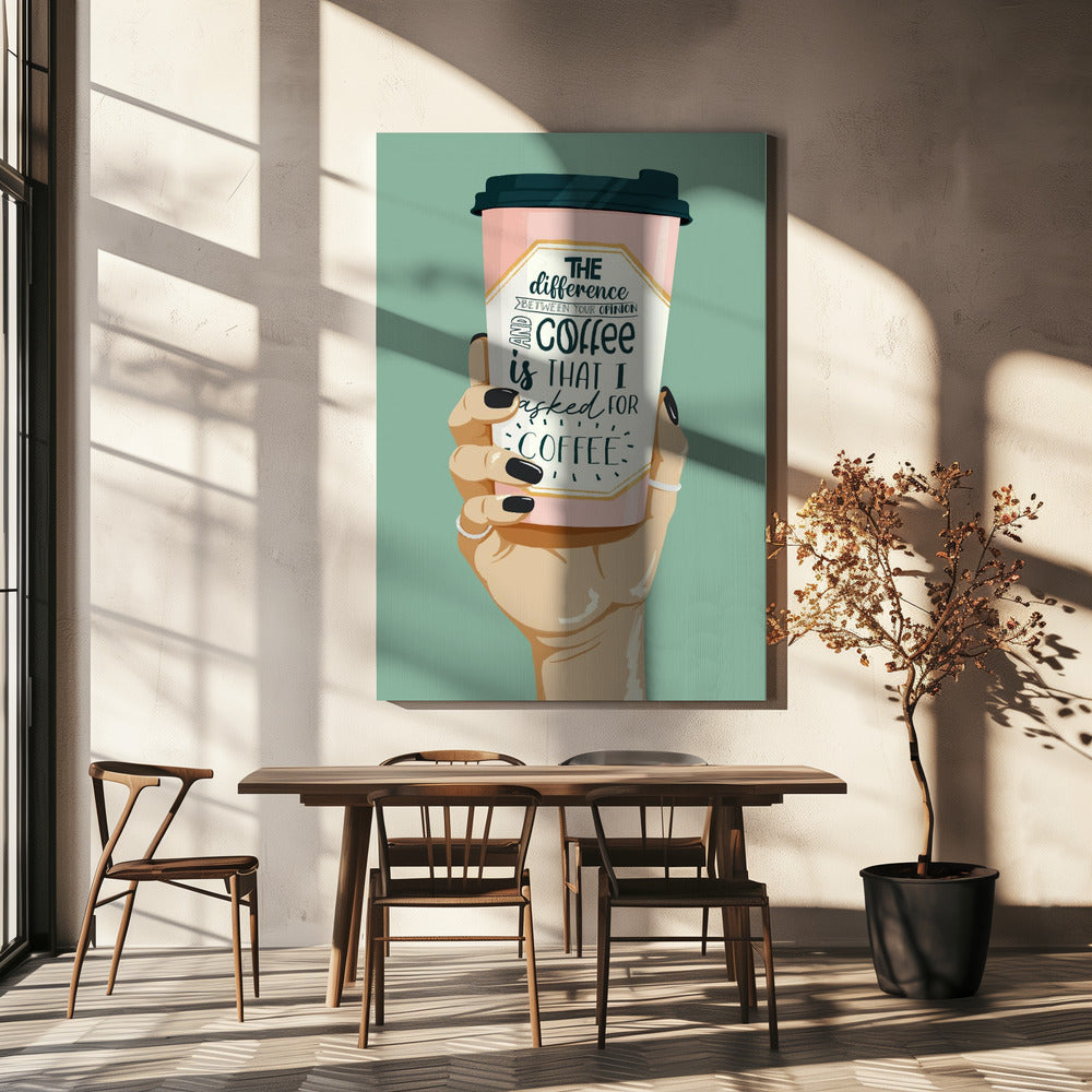 Gevraagd om koffie | Canvas