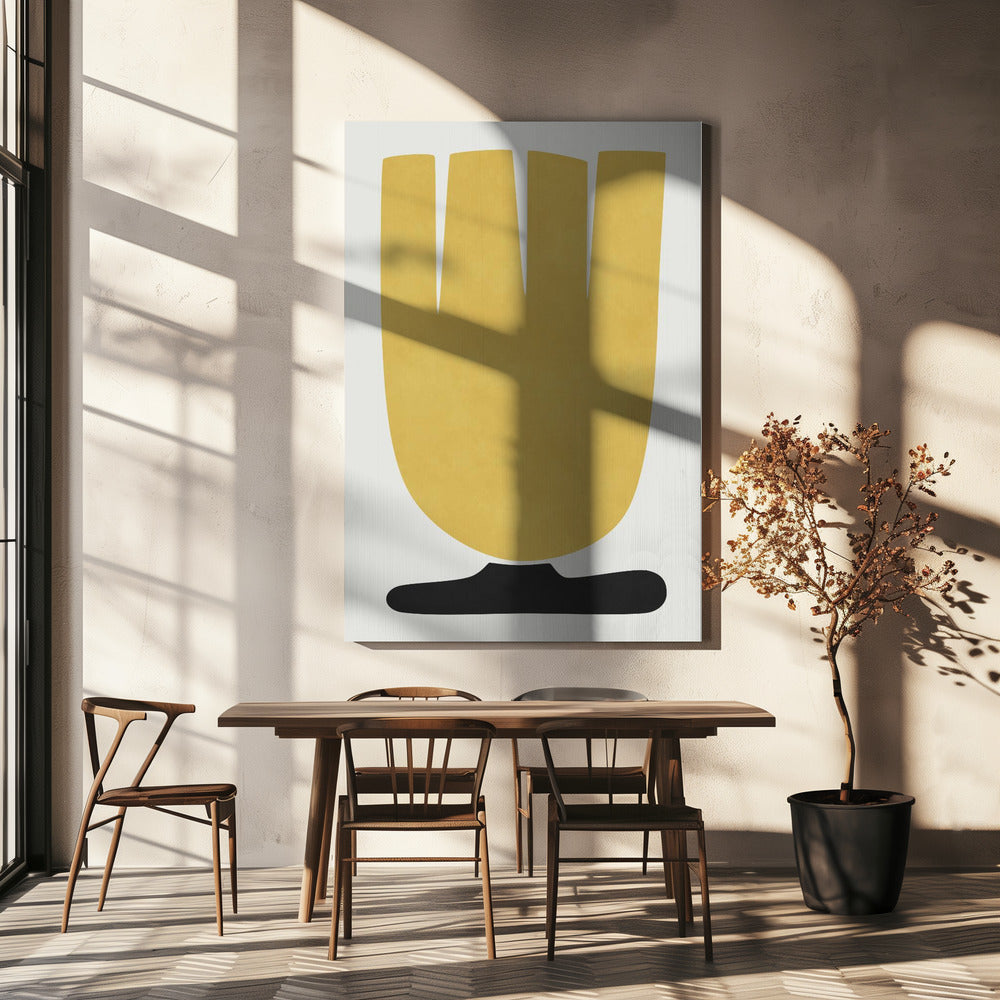 Gele Tulp Bloem | Canvas
