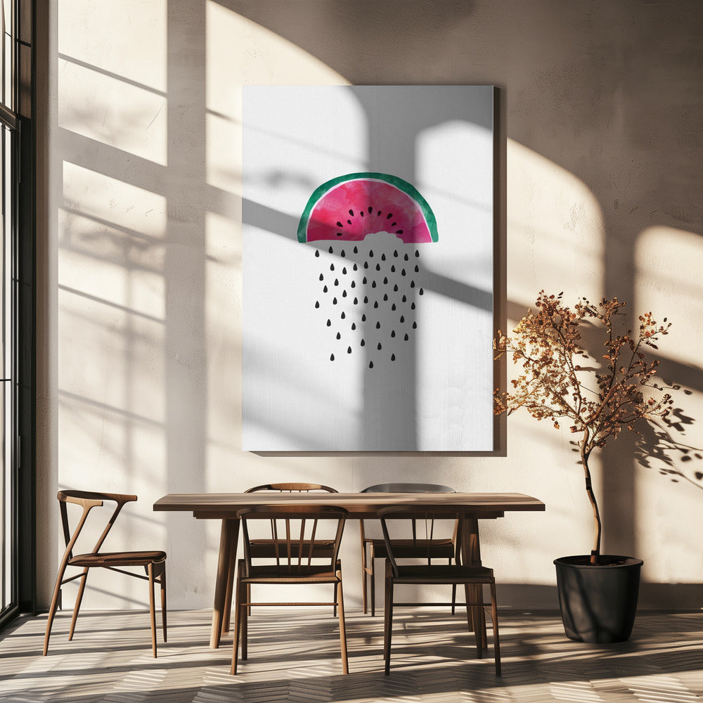 Watermeloenregen | Canvas