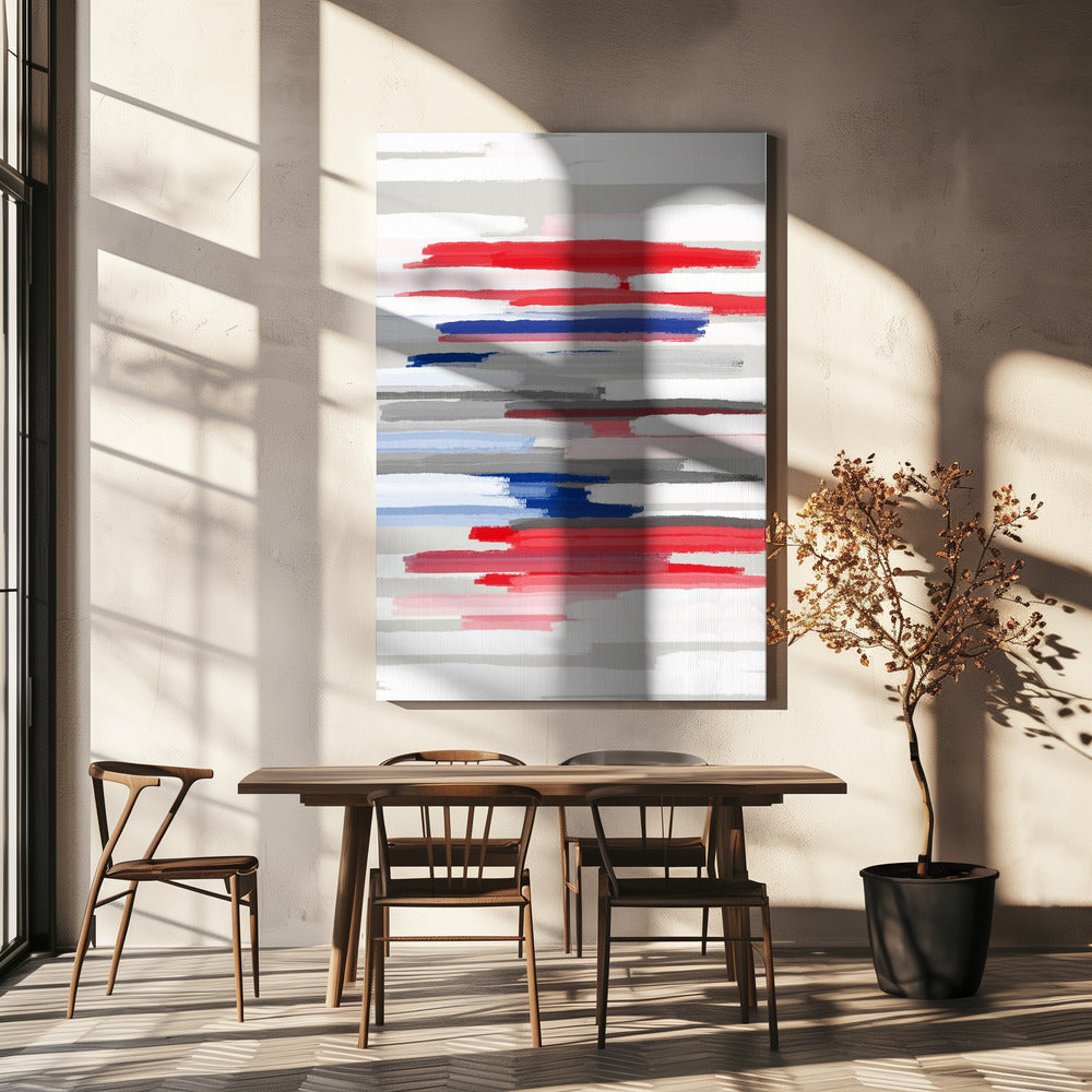 BILLS ROOD WIT EN BLAUW | Canvas