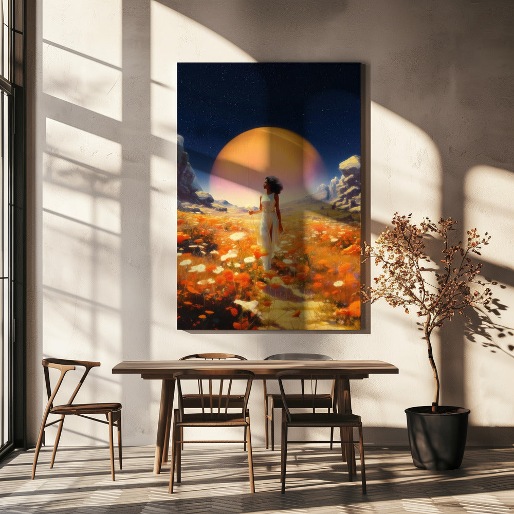 Kosmische bloemenvelden | Canvas