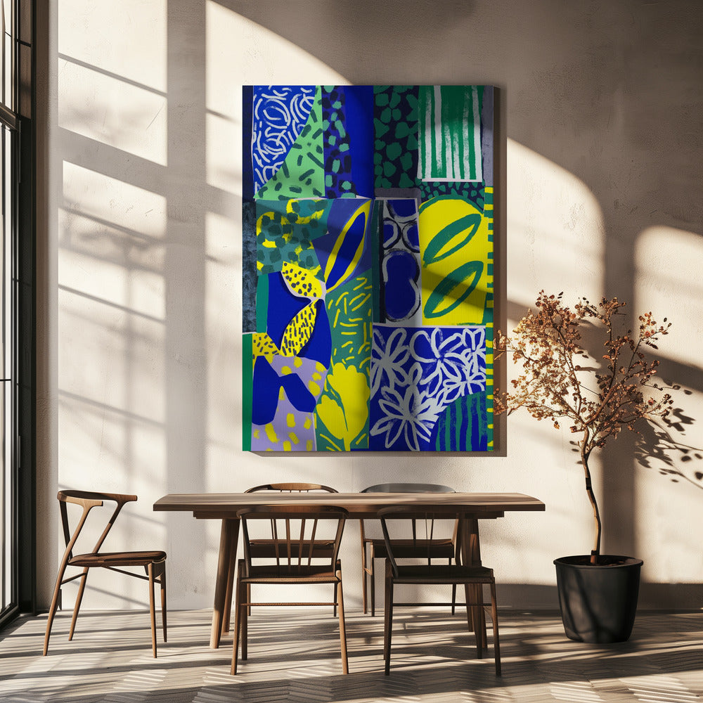 Levendig patchwork | Canvas